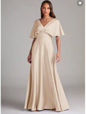 NWT - Azazie - Pamela - White Alabaster - Bridesmaid Dress